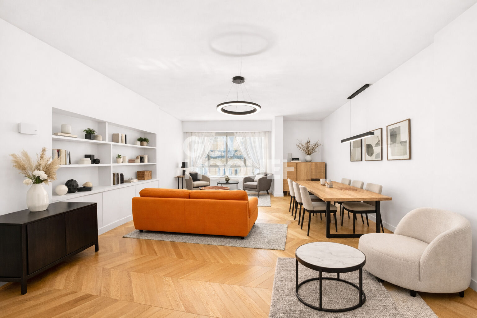 PARIS XVI, Flandrin, Superbe 120m2 au 5ème étage sud avec 2 chambres