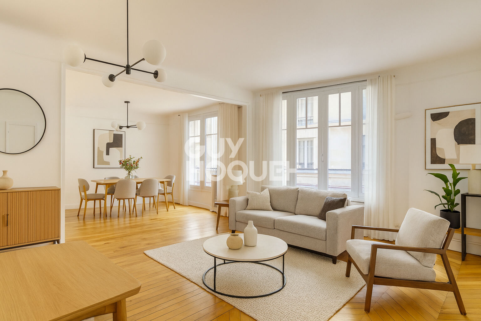 PARIS XVI, 74m2 3ème étage immeuble ancien Jasmin
