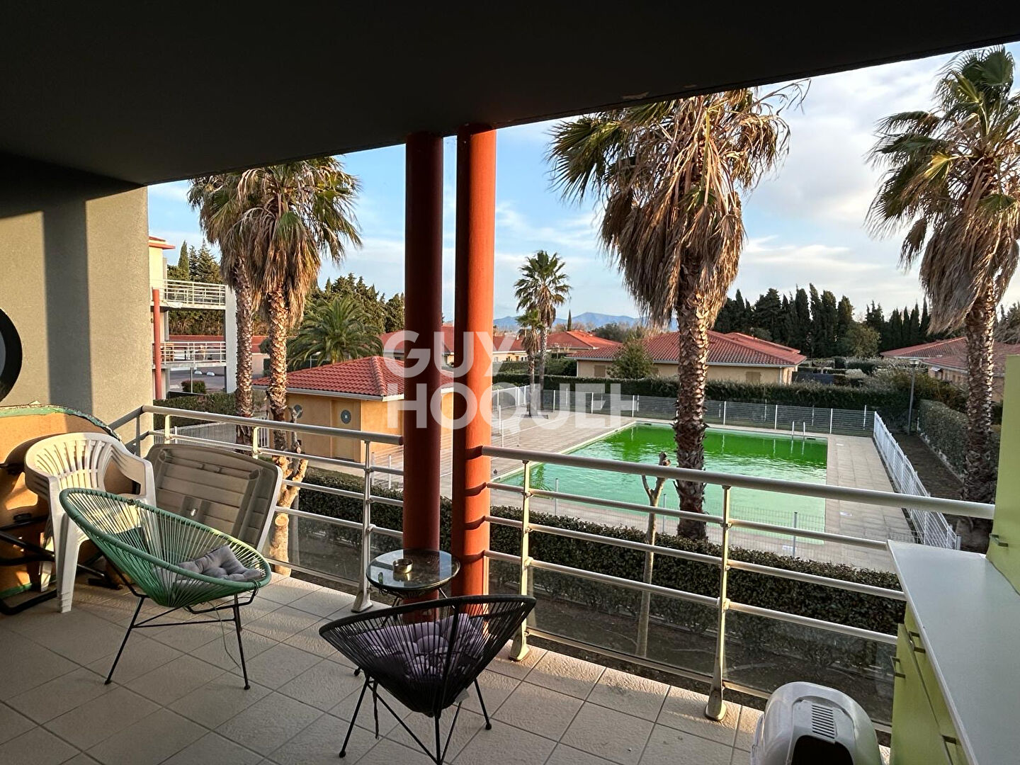 EXCLUSIVITÉ - BAHO (66540) Apt F2 avec terrasse et parking dans résidence avec piscine