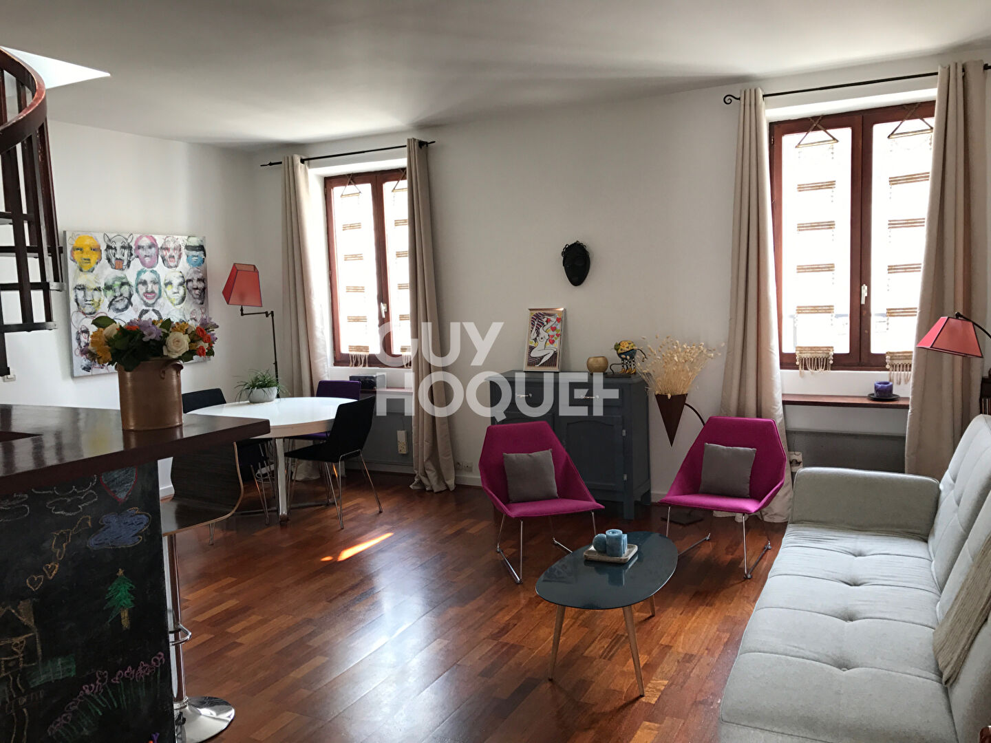 NOUVEAUTE- LOCATION DUPLEX F3 MEUBLE-CENTRE VILLE DE PUTEAUX-