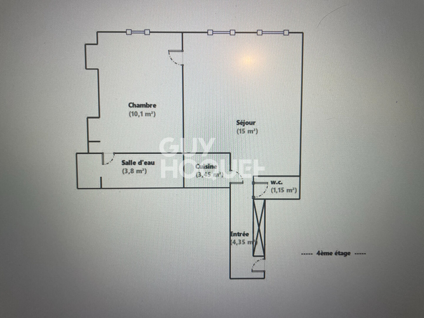 BEL NOUVEAUTE- Appartement Paris F2 - 37.85 m2