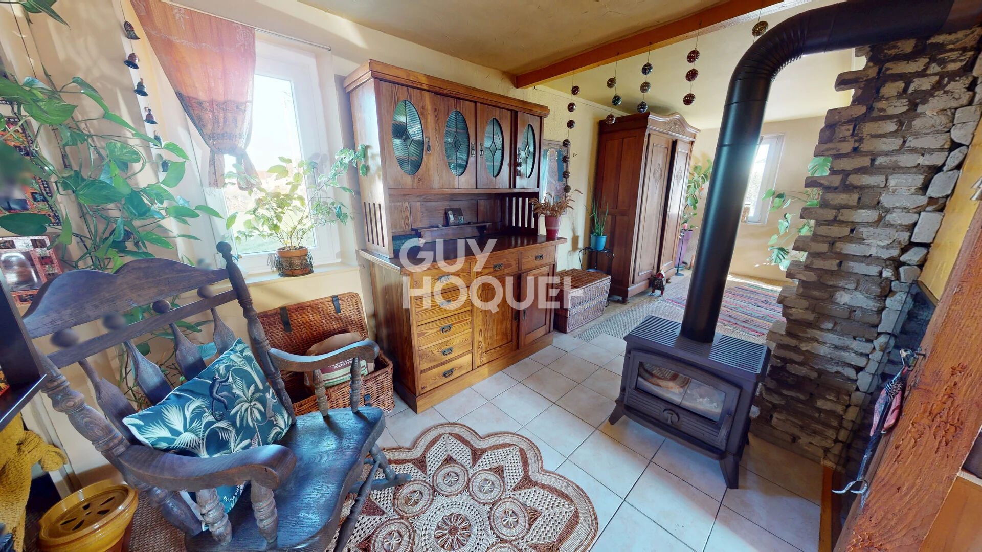 Maison individuelle de plain-pied 3 pièces 71 m² habitables sur grand terrain de 15,15 ares