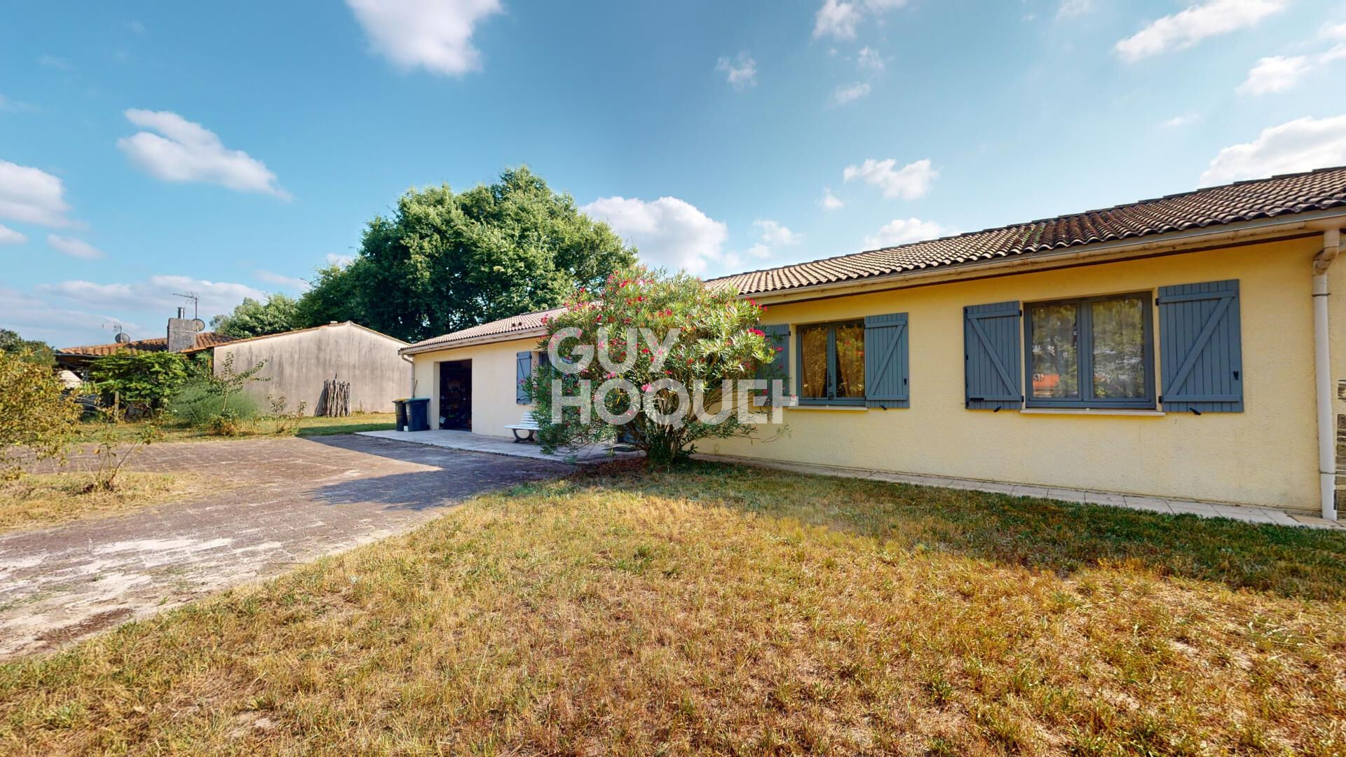 Maison de plain pied, 4 chambres, garage