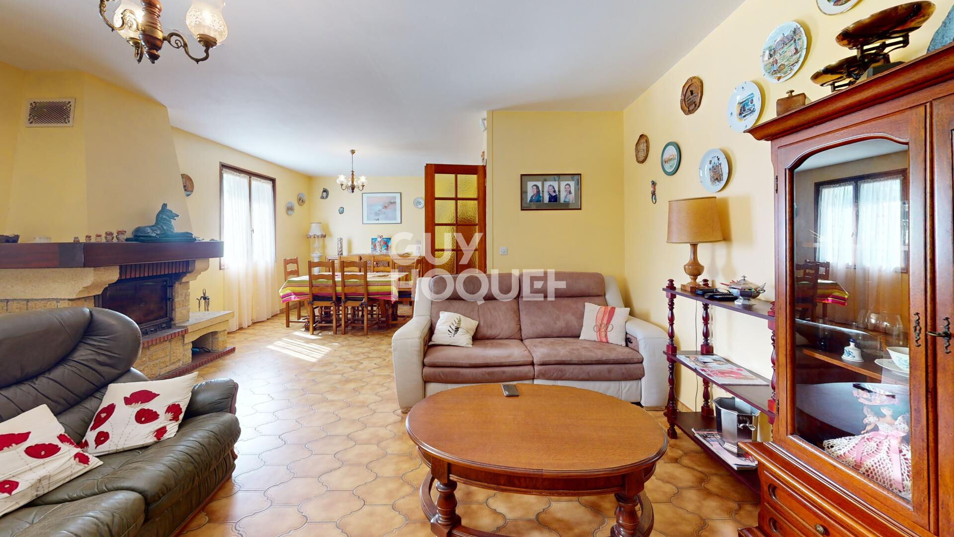 Maison de plain pied, 4 chambres, garage