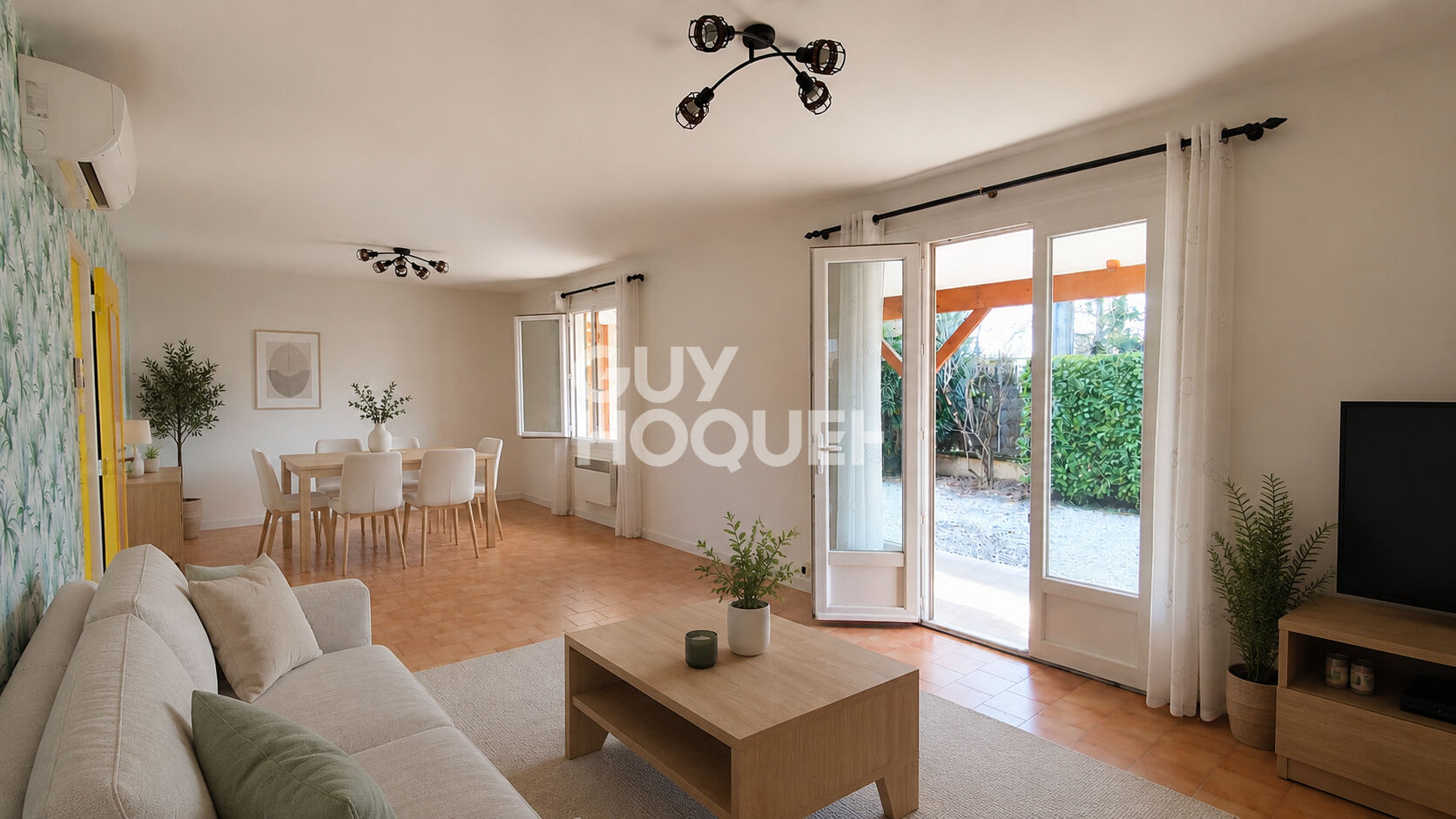 Maison 3 chambres plain pied + jardin