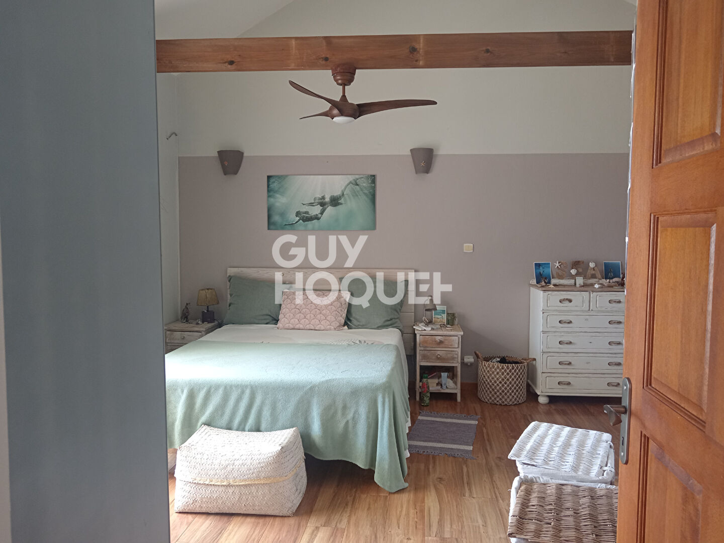 haut de villa vue mer et piscine