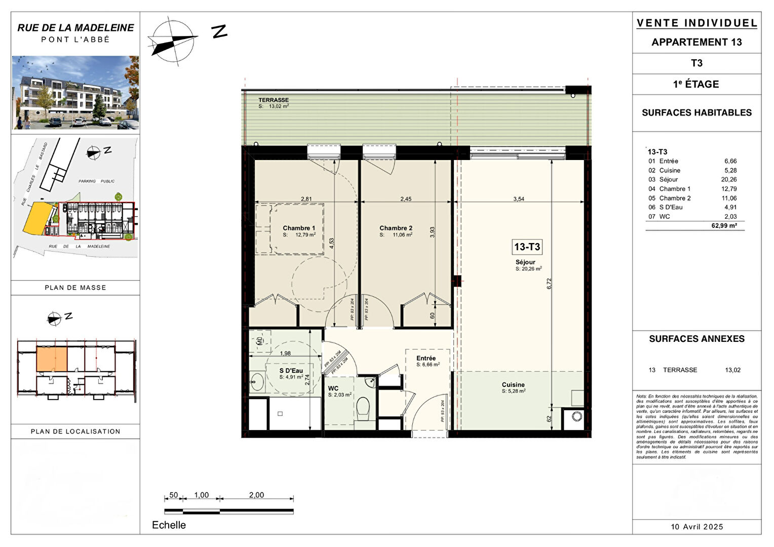 Photo T3 neuf au coeur de Pont-l'Abbé image 4/6