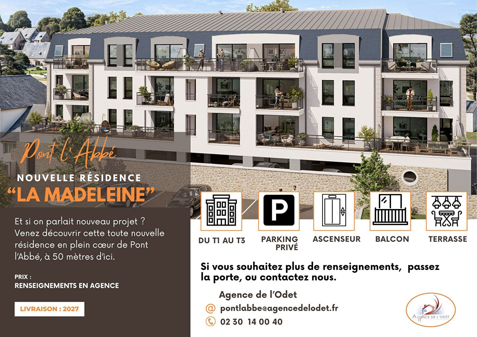 T2 neuf au coeur de Pont-l'Abbé