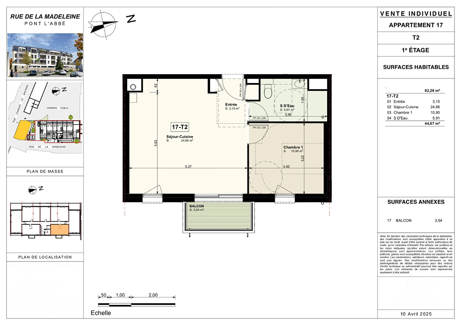 Photo T2 neuf au coeur de Pont-l'Abbé image 4/6