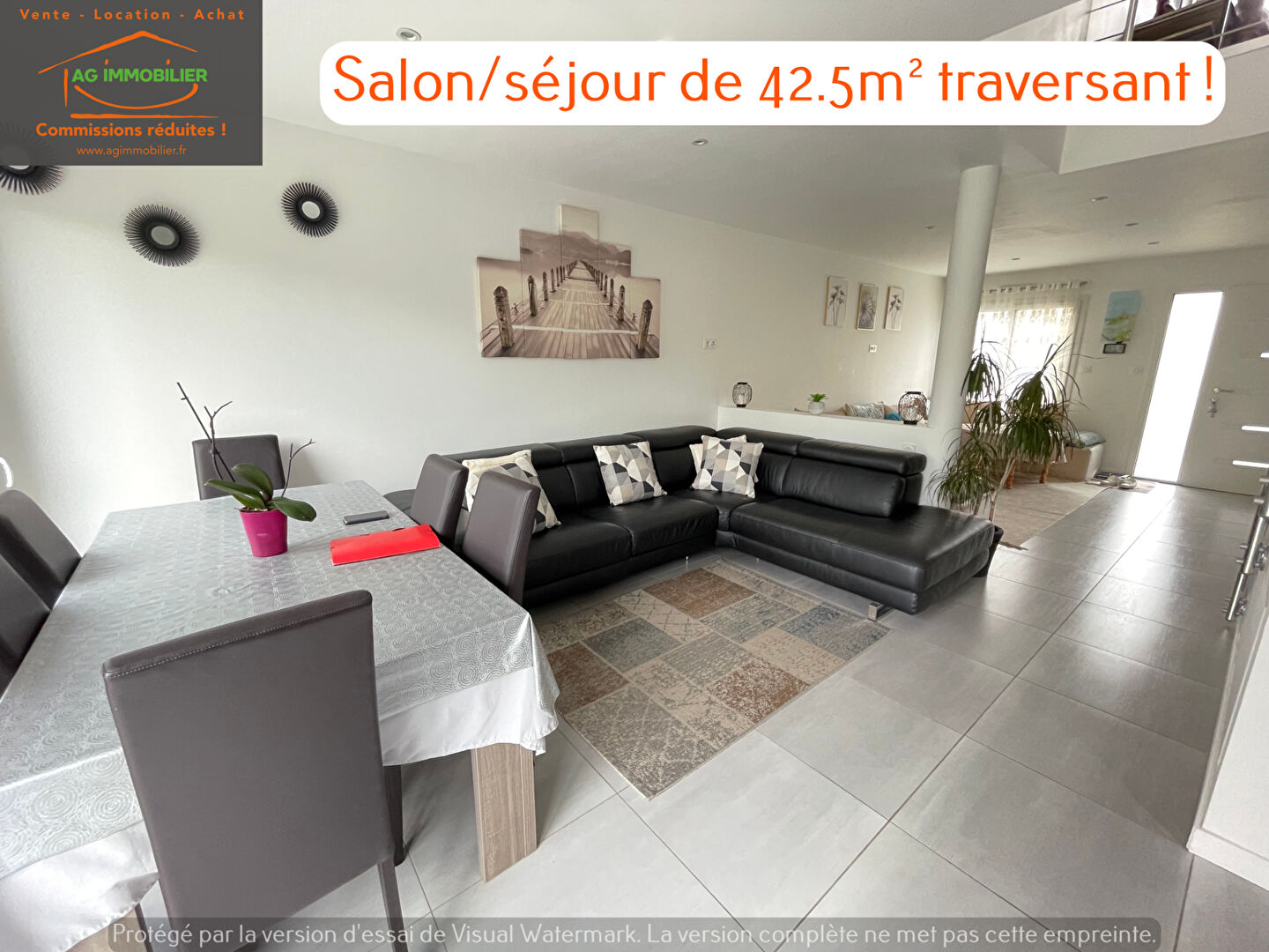 Photo Contemporaine de 140 m2 de 2014 non mitoyenne avec 4 chambres + mezzanine et garage ! image 5/6