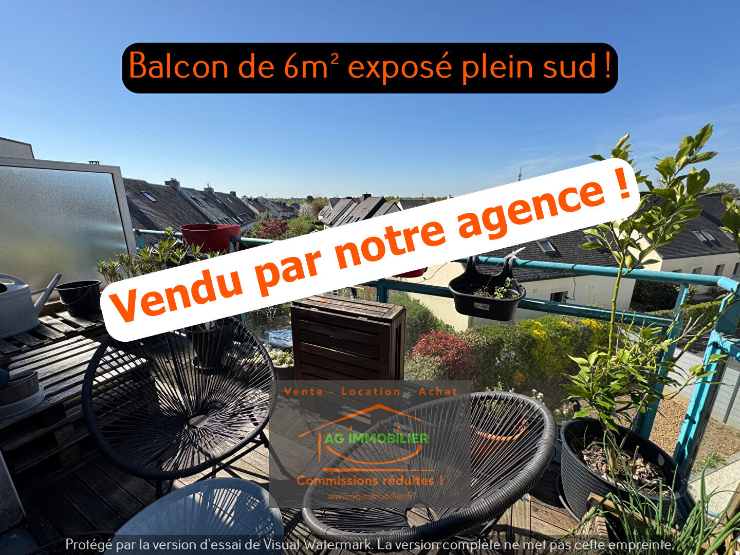 Montgermont Duplex en plein centre de 81m² loi carrez et 91m² utiles avec balcon sud, garage fermé et parking !