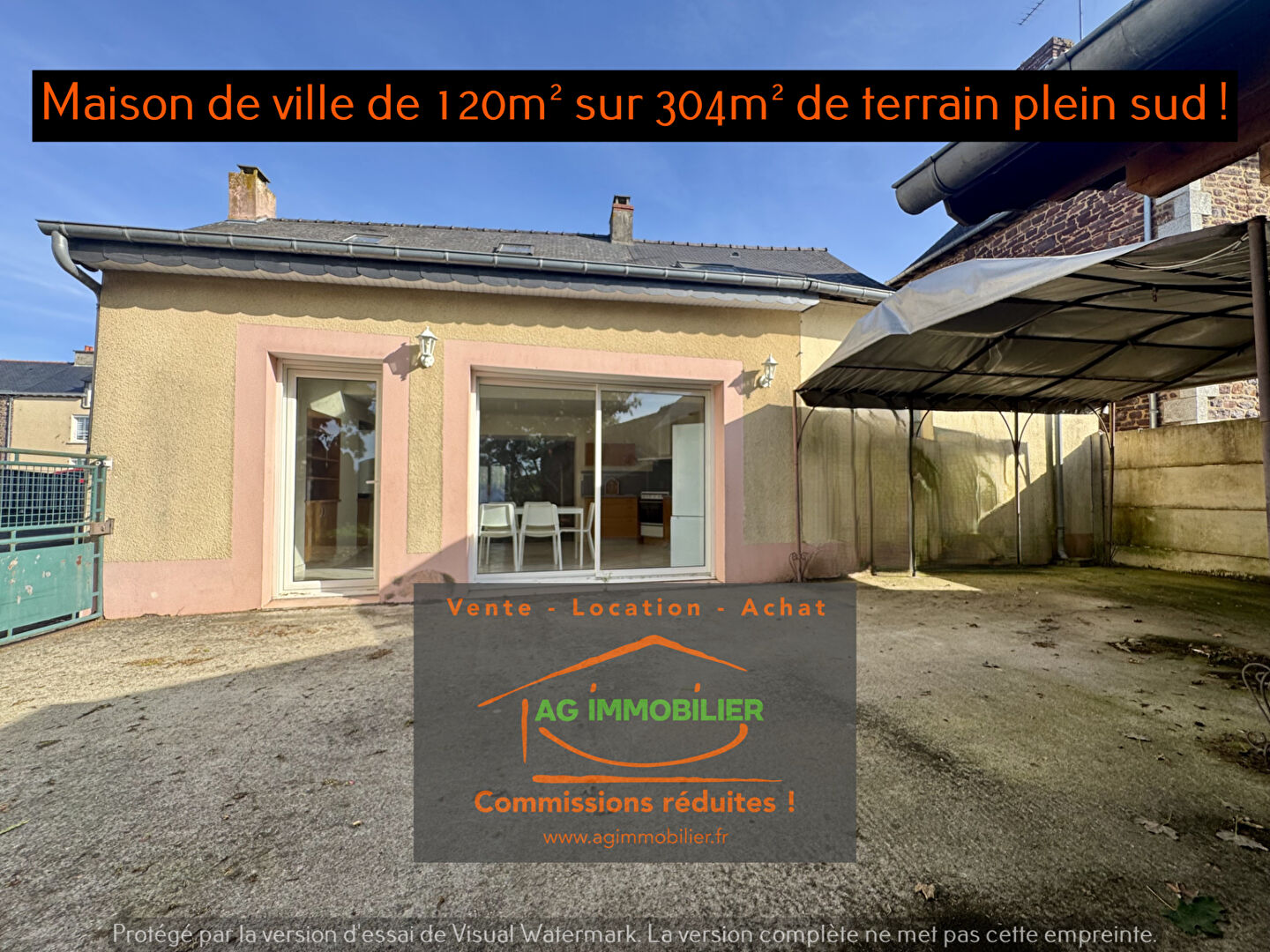 BEDEE maison de ville en plein centre proposant 120 m2 utiles sur 304m² de terrain avec abri de jardin !