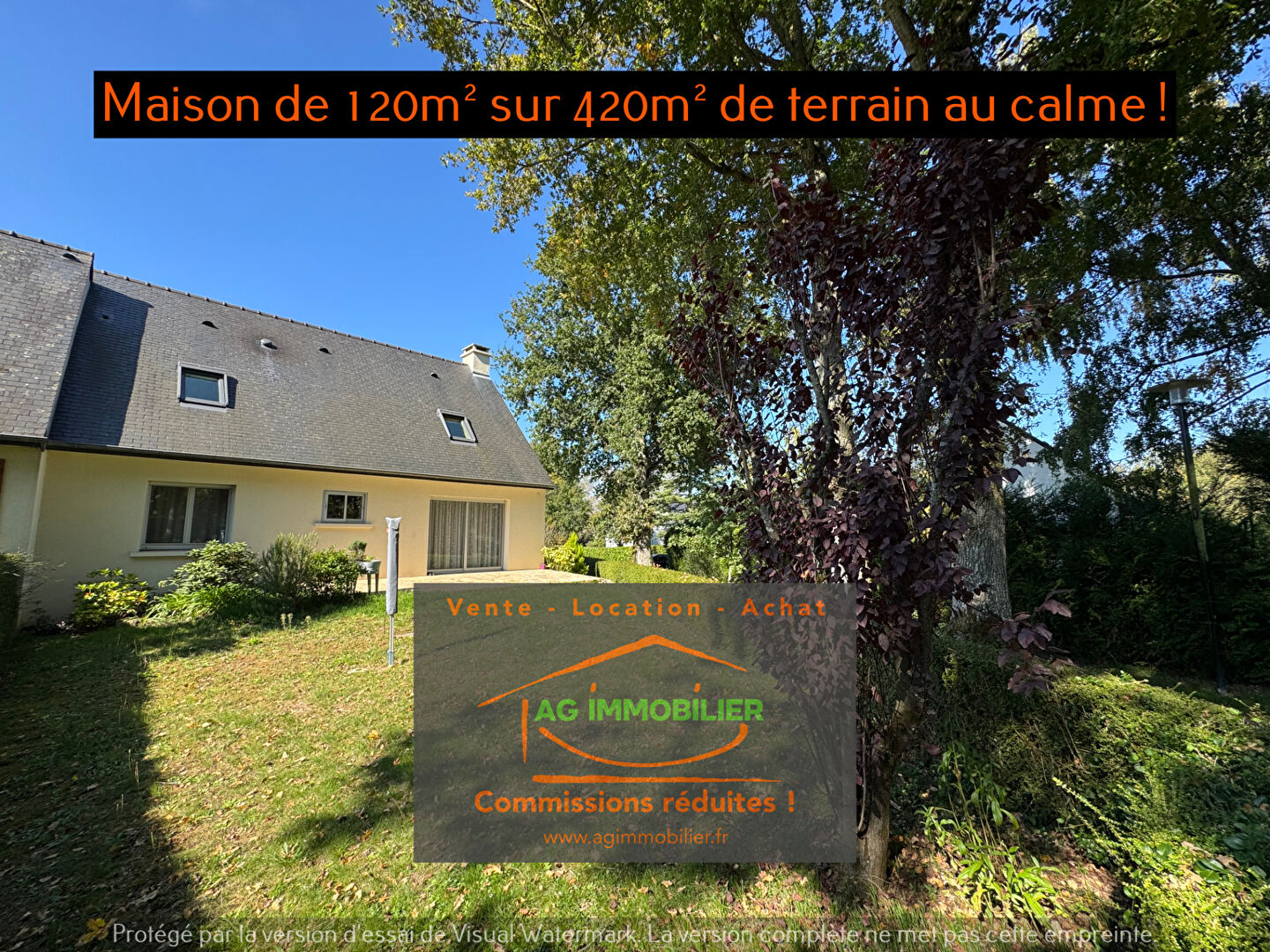Photo Pace en impasse au calme, maison de 120m² avec ss-sol complet sur 420m² de terrain sa vis à vis ! image 2/6