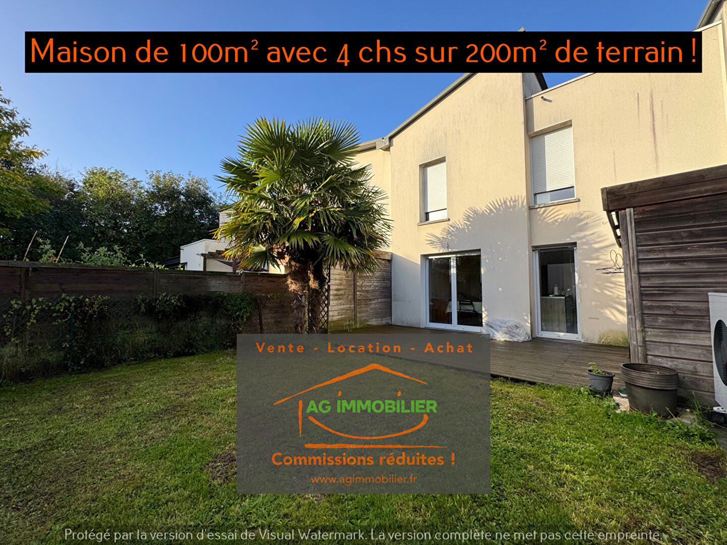 Pacé maison récente de 100 m2 sur 200m² de terrain avec garage et abri de jardin !