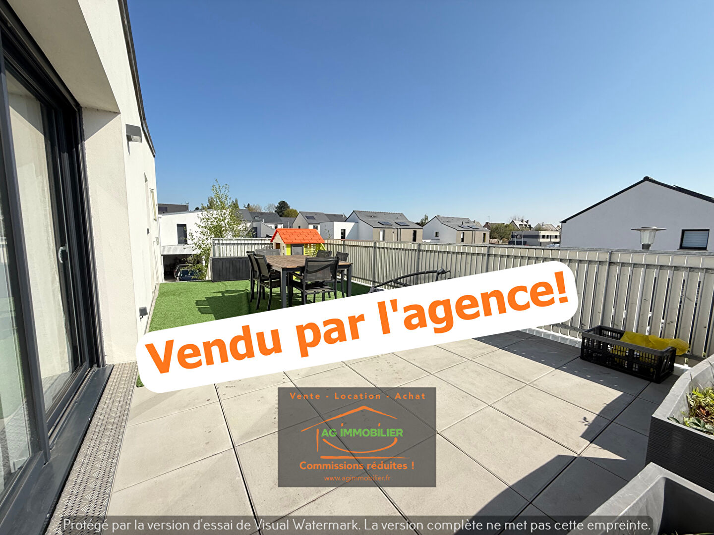 Montgermont T3 de 72 m² avec terrasse privative de 33m² et 2 parkings!