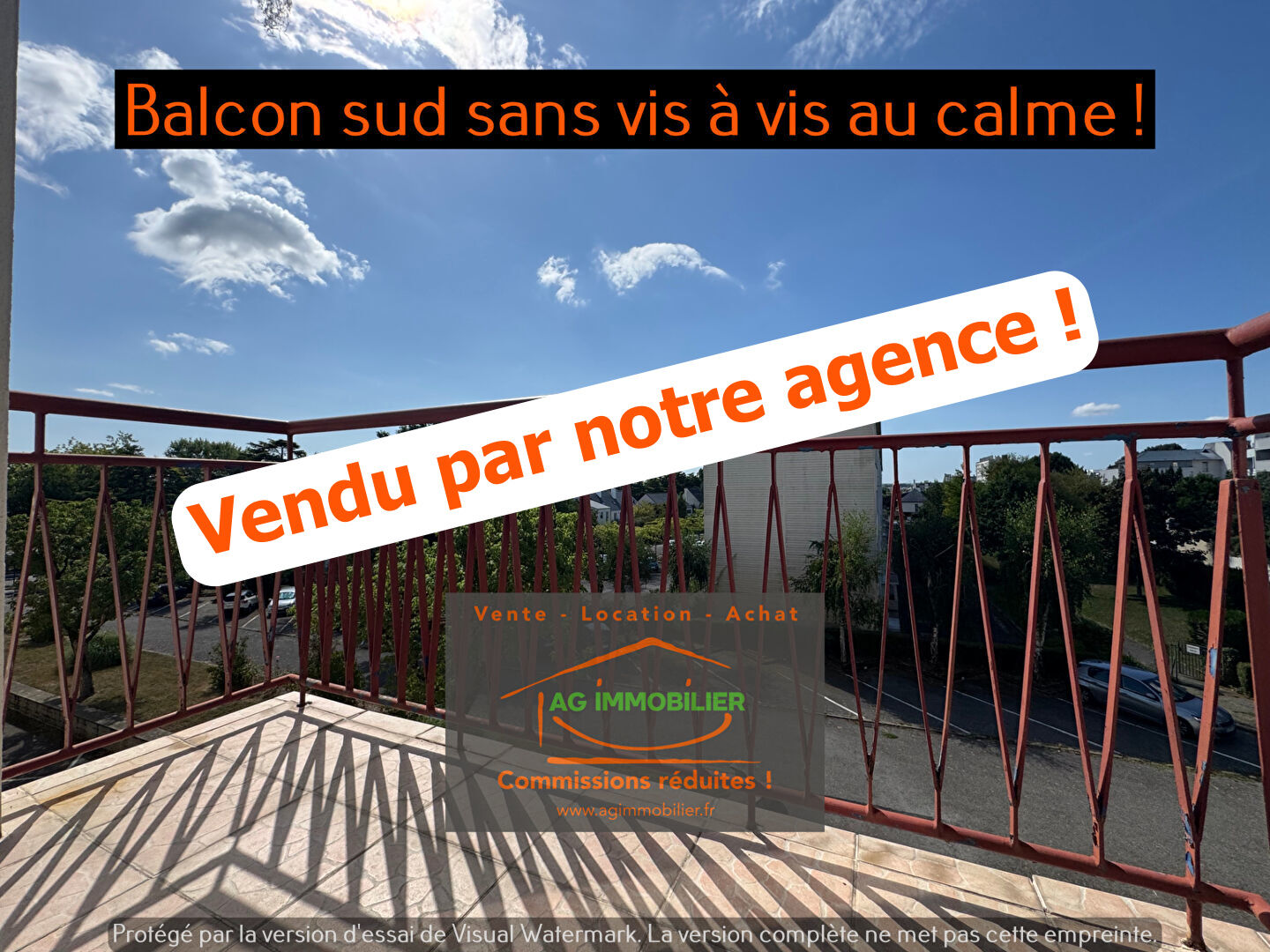 Rennes rue de Nantes grand T3 de 70.4 m2 avec balcon sud, garage fermé et cave privative !