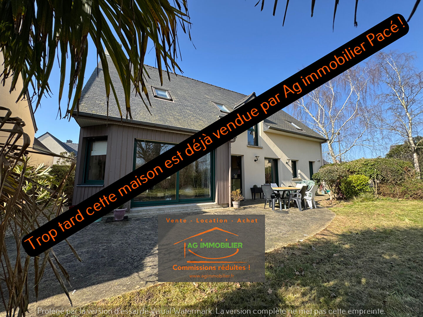 PACE - Quartier VERGEAL maison non mitoyenne de 160 m2 sur un magnifique terrain de 530m² exposé ouest avec vues sur la nature !