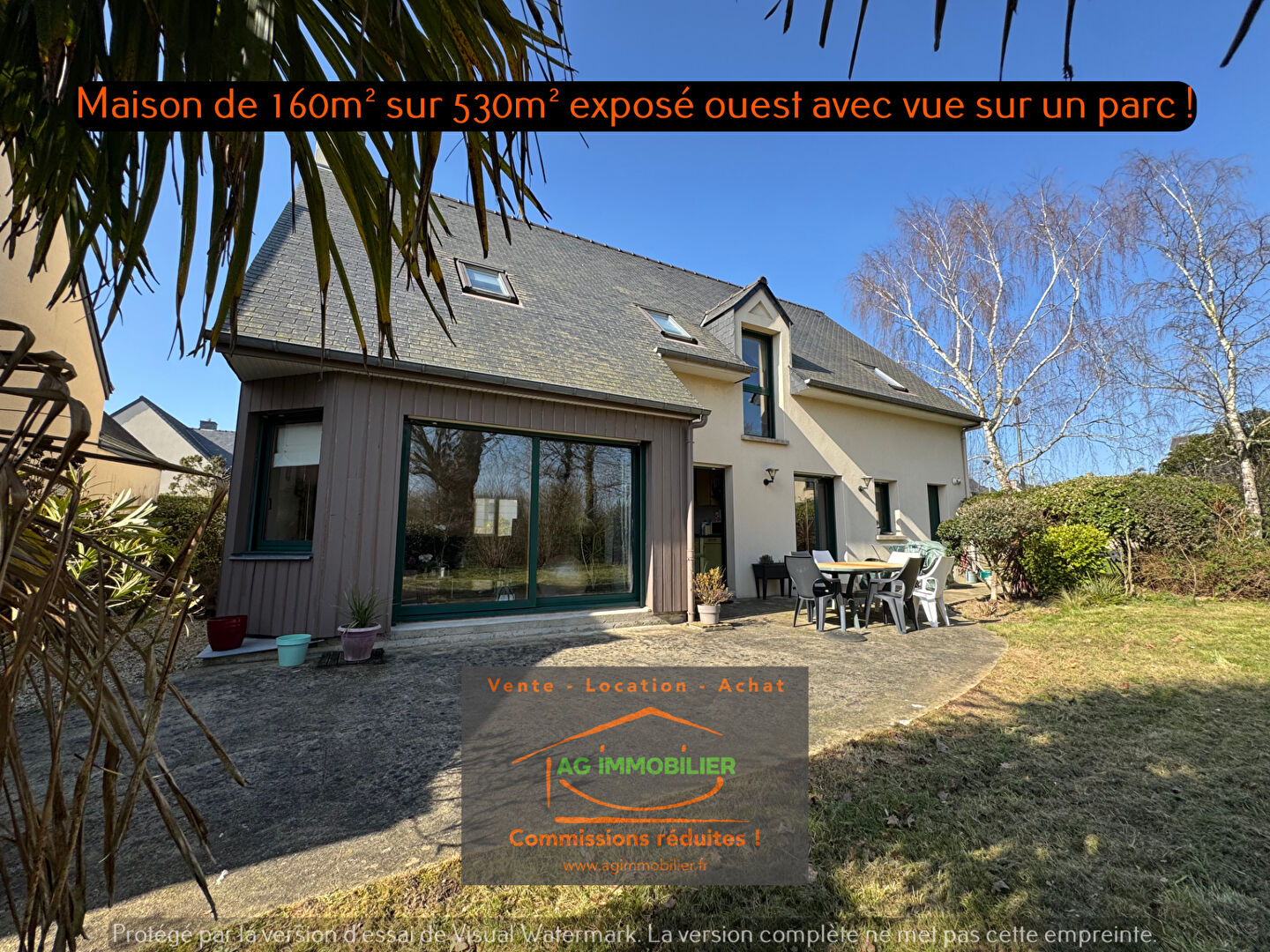 Photo PACE - Quartier VERGEAL maison non mitoyenne de 160 m2 sur un magnifique terrain de 530m² exposé ouest avec vues sur la nature ! image 2/6