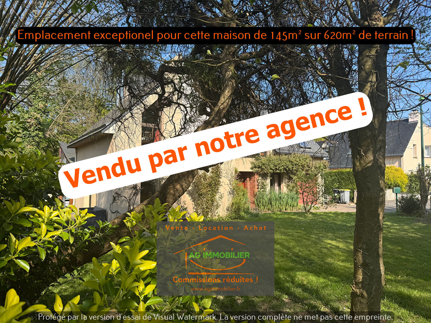 Pace emplacement exceptionnel pour cette maison d'architecte de 145m² sur 620m² de terrain sud !