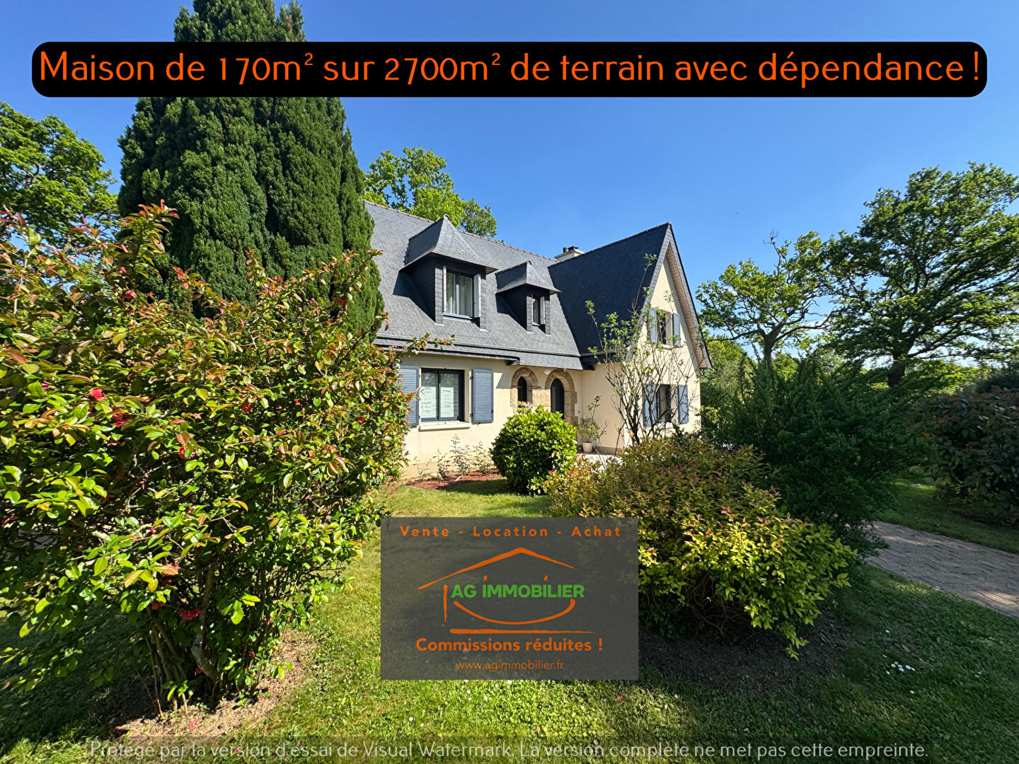 Photo Vern Sur Seiche hors lotissement, belle maison traditionnelle de 170m² sur 2700m² de terrain avec 5 chambres et dépendance de 60m² ! image 2/6