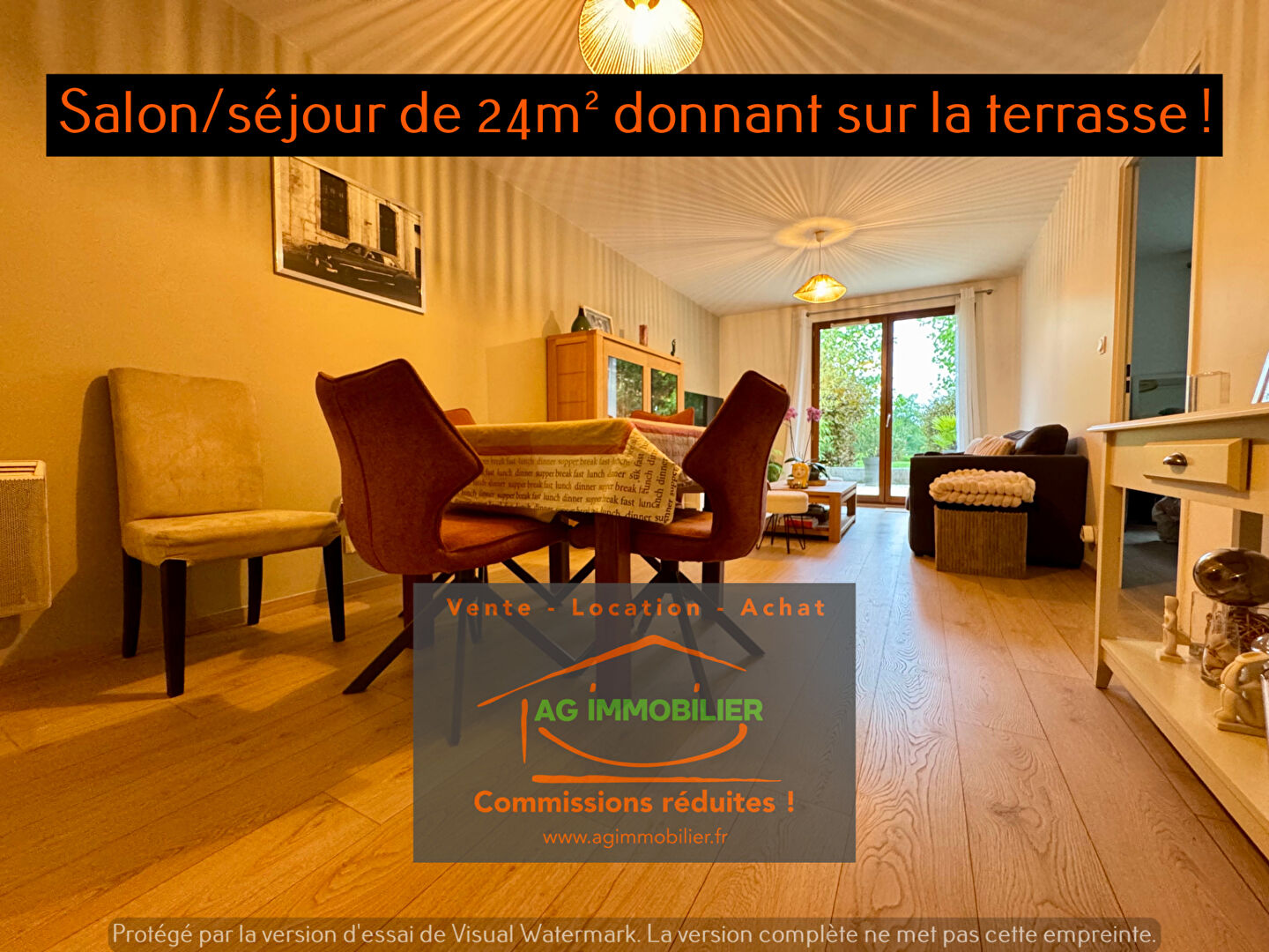 Photo Pacé, rare, T3 de 62.7 m2 en rez-de-jardin avec terrasse de 22m² exposée sud en parfait état avec garage et parking! image 3/6