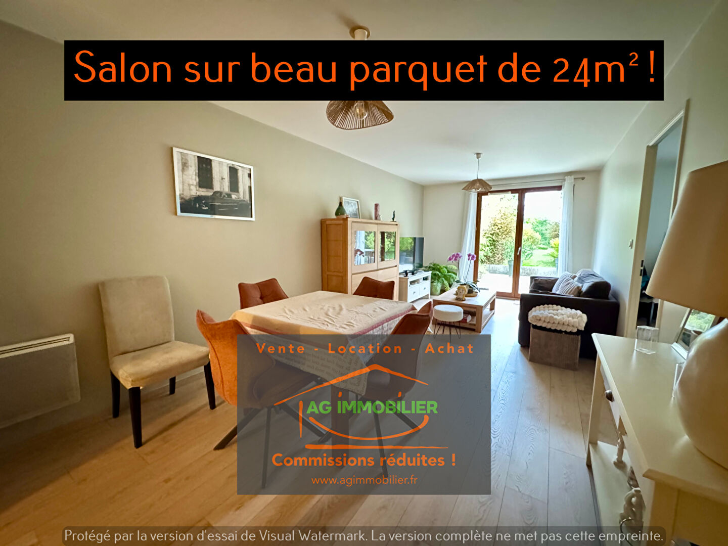 Photo Pacé, rare, T3 de 62.7 m2 en rez-de-jardin avec terrasse de 22m² exposée sud en parfait état avec garage et parking! image 5/6