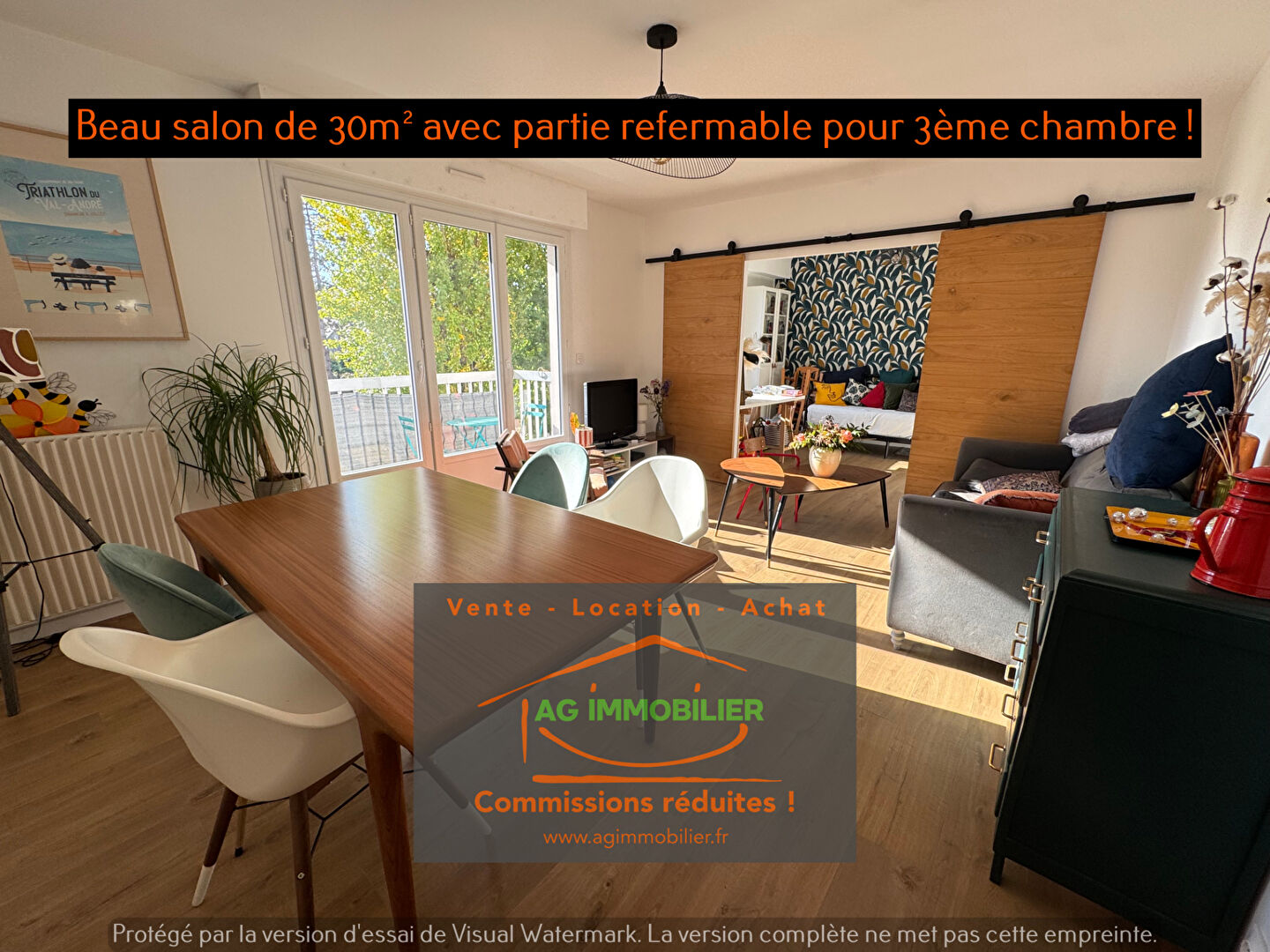 Rennes T4  de 76 m2 au croisement du bd de lattre de tassigny et de la rue de st malo avec balcon, parking et garage !