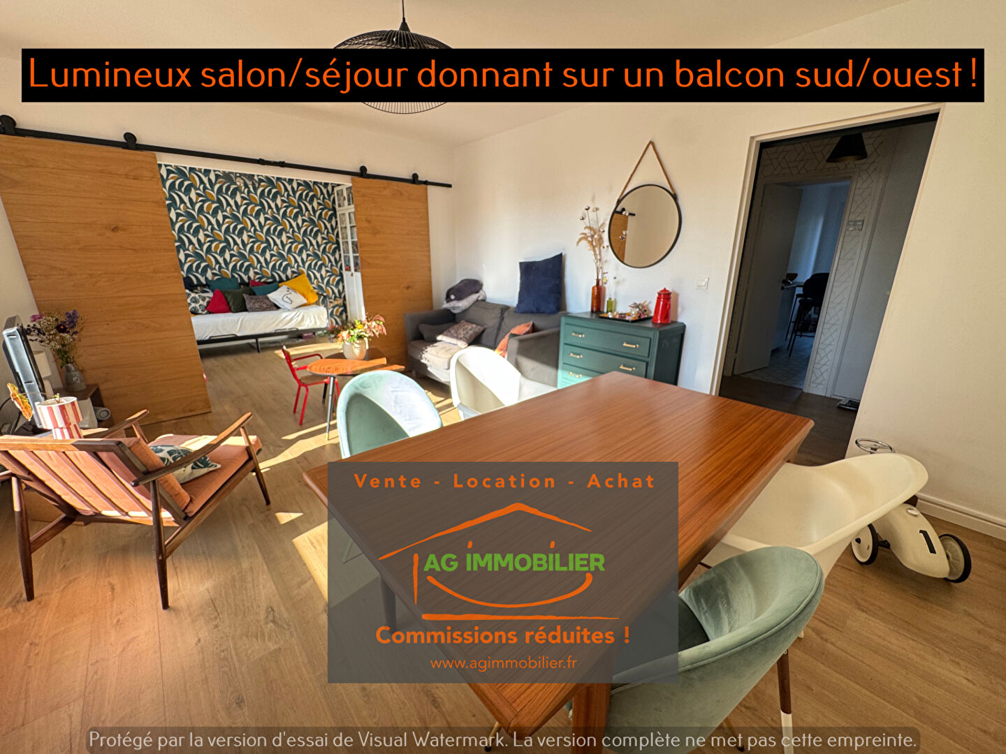 Photo Rennes T4  de 76 m2 au croisement du bd de lattre de tassigny et de la rue de st malo avec balcon, parking et garage ! image 2/6