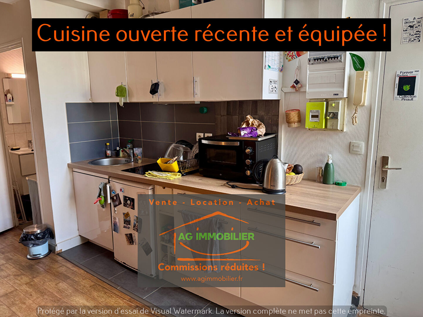 Photo Rennes rue Legraverand, rue de Saint-Malo T2 de 34 m2 dans une copropriété de charme entièrement rénovée en 1994 ! image 5/6