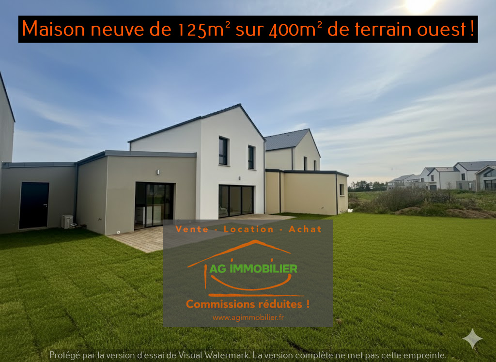 La Chapelle Des Fougeretz, maison neuve de 125m² sur 393m² de terrain exposé ouest !