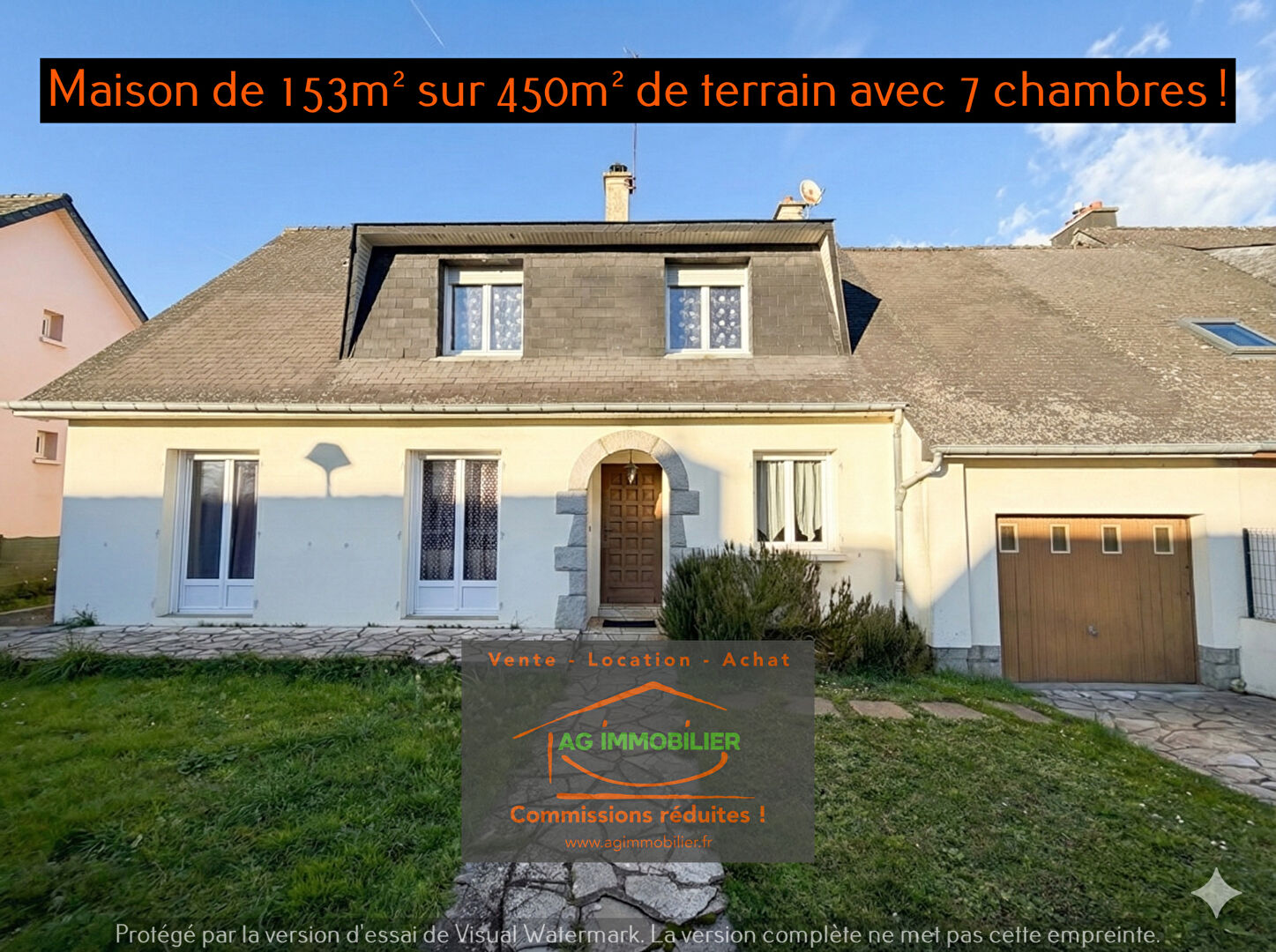 VEZIN-LE-COQUET ? Maison en impasse ? 153 m² habitables ? 7 chambres ? Fort potentiel !