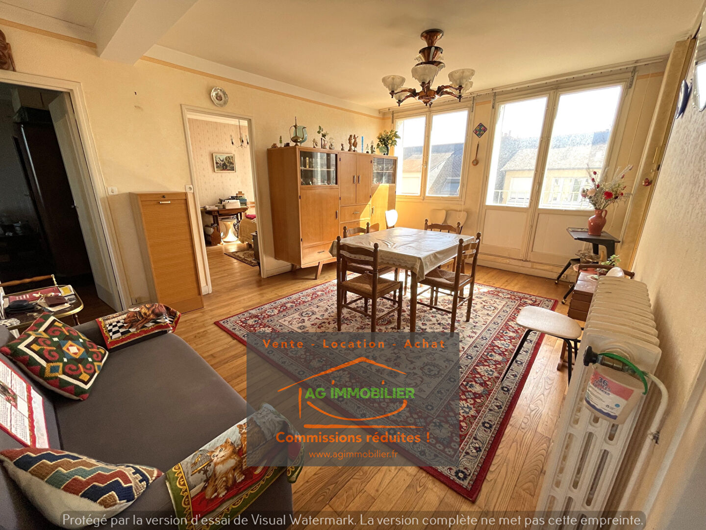 Rennes - Quartier Jeanne d'Arc - rue de Bellevue - Agréable Type 3 de 68 m² à rafraichir + grande cave privative