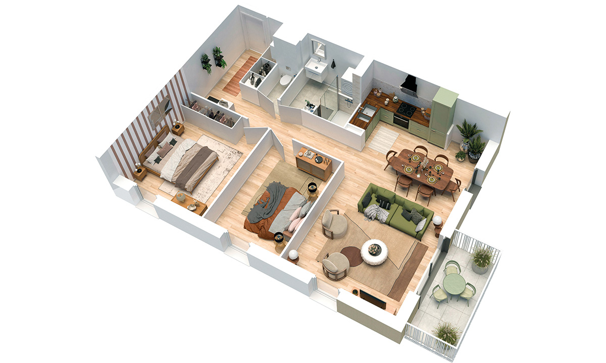 Photo Appartement Plougastel Daoulas 3 pièce(s) 73 m2 image 3/4