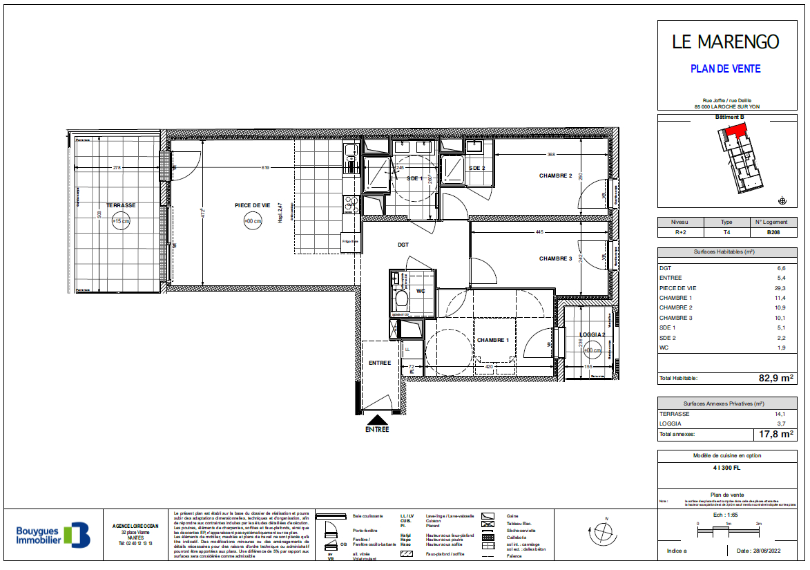Appartement La Roche Sur Yon 4 pièce(s) 83.30 m2