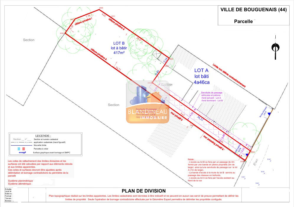 Photo BOUGUENAIS BOURG, TERRAIN CONSTRUCTIBLE de 417 m2, 2 ème RIDEAU image 4/4