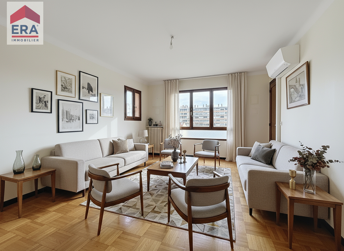 A Vendre appartement de 3  pièces balcon  quartier allées provençales étage élevé vue dégagée