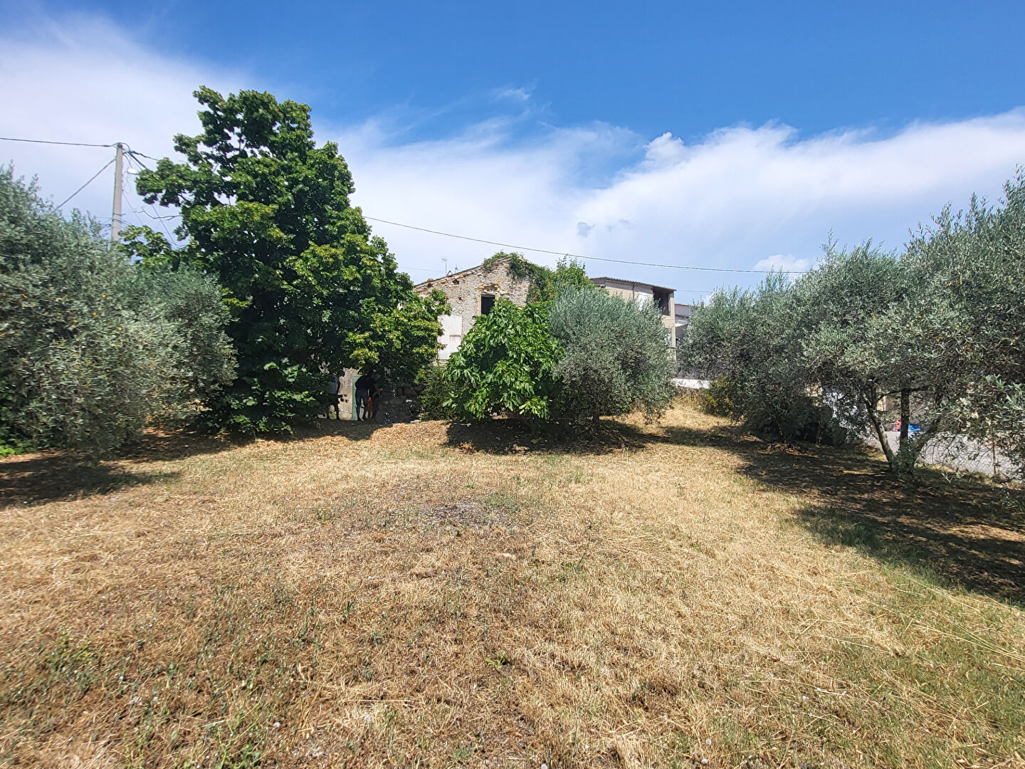 Maison à rénover, 2 garages, terrain constructible, oliviers, L Escale