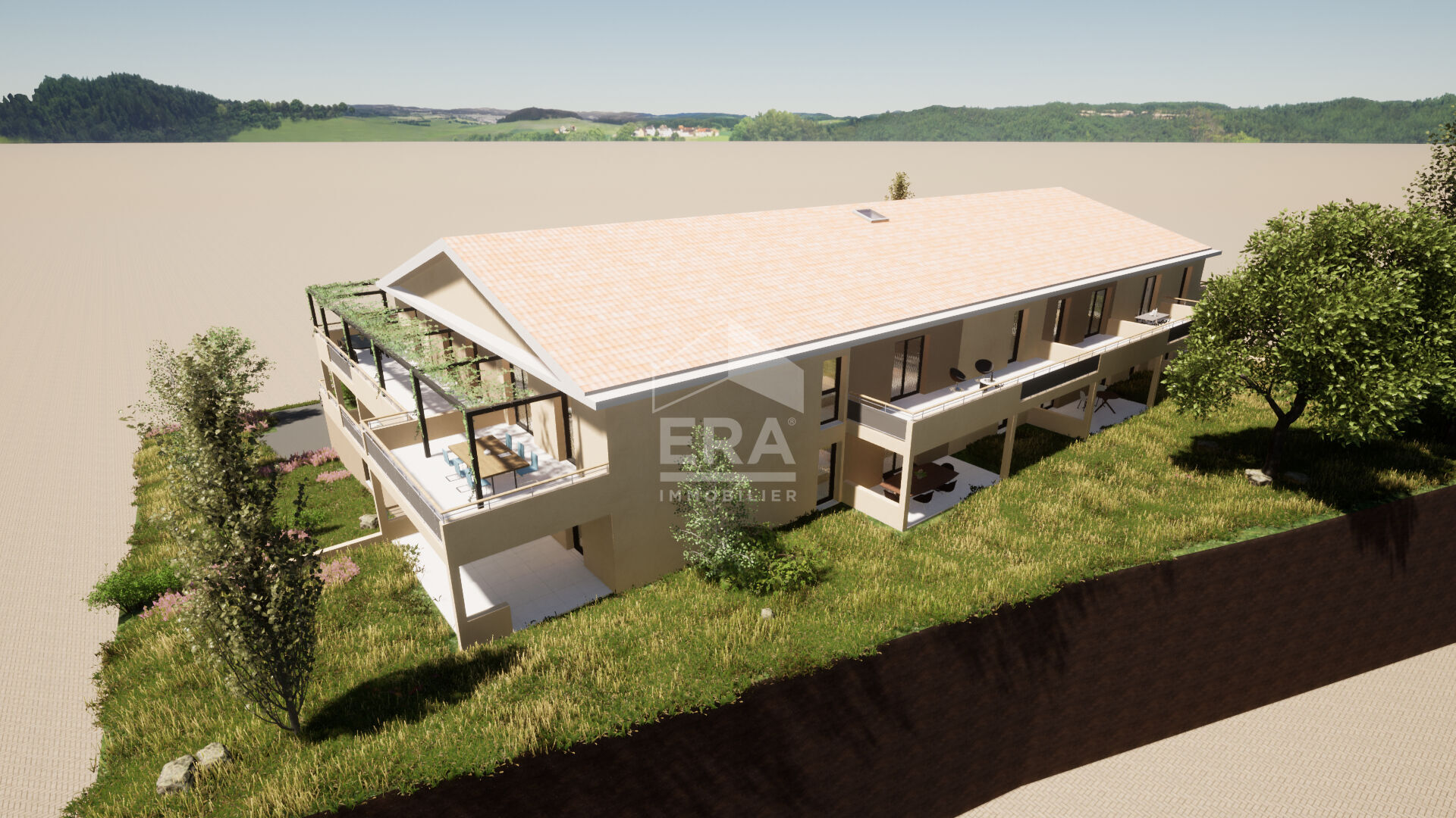Appartement Neuf , Sisteron  04200 5 pièce(s) 93.48m2 +  terrasse de 52m²  , Lot 203