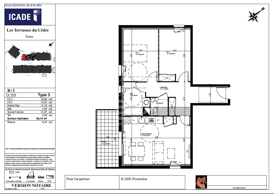 Photo TYPE 3 de 62.14m² - CHRIST ROI image 6/6