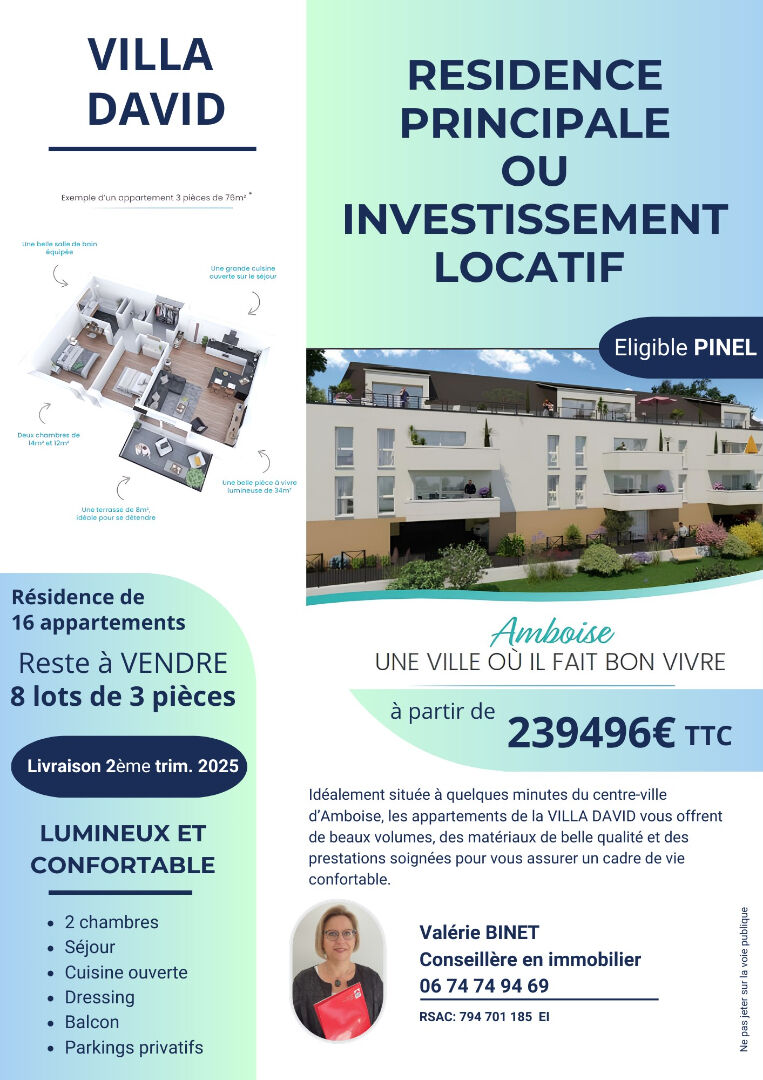 Photo Programme neuf sur Amboise reste 8 appartement 3 pièces sur 16 image 2/6