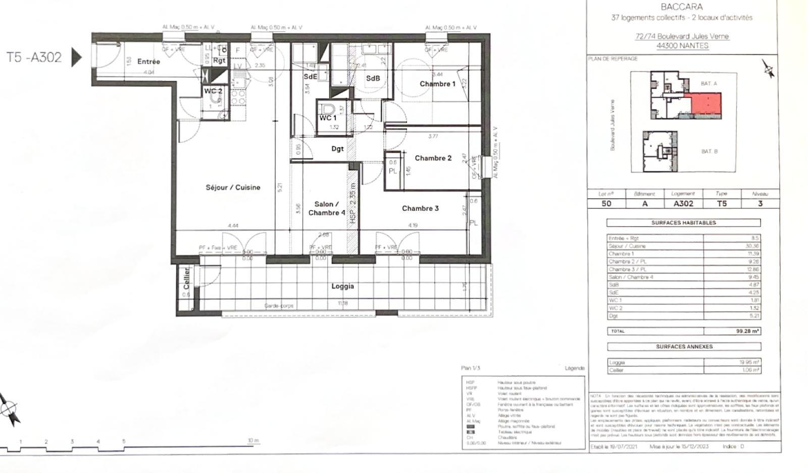 Photo Bld J. Verne - Dans copropriété neuve, bel appartement 5 pièces s'ouvrant sur une terrasse et un cellier. Ascenseur et parking. image 2/3