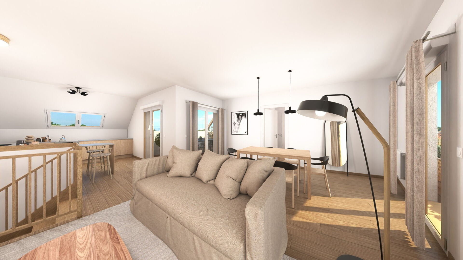 Photo DUPLEX DE 5 PIECES EN DERNIER ETAGE AVEC TROIS TERRASSES - FONTENAY SOUS BOIS image 3/3