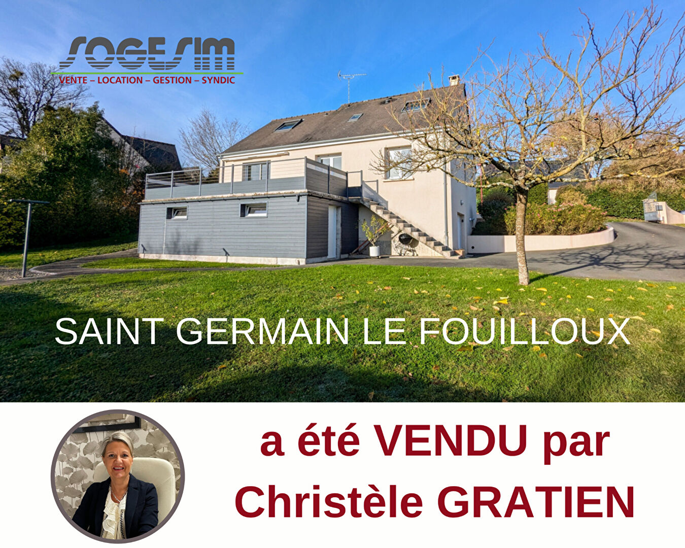 Photo ACHAT-VENTE SAINT-GERMAIN LE FOUILLOUX  Pavillon type 6 image 1/2