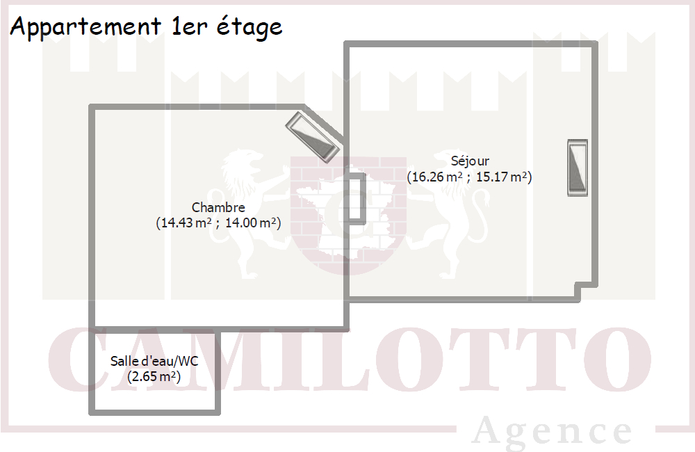 Photo APPARTEMENT F2 -  CENTRE VILLE DE NOGENT LE ROI - A 10 MINUTES D'EPERNON. image 2/6