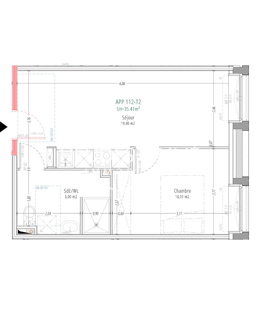 Photo Appartement  F2 - AVRANCHES image 3/3