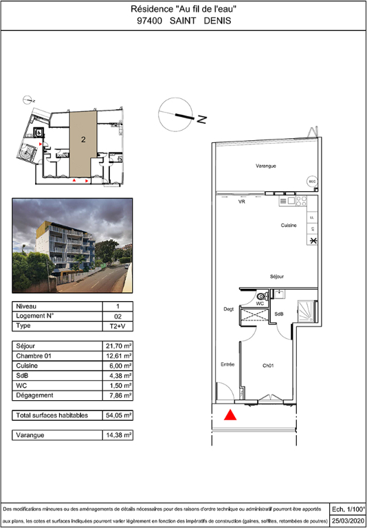 JPI SAINTE CLOTILDE Proche Clinique Programme neuf Appartement T2 de