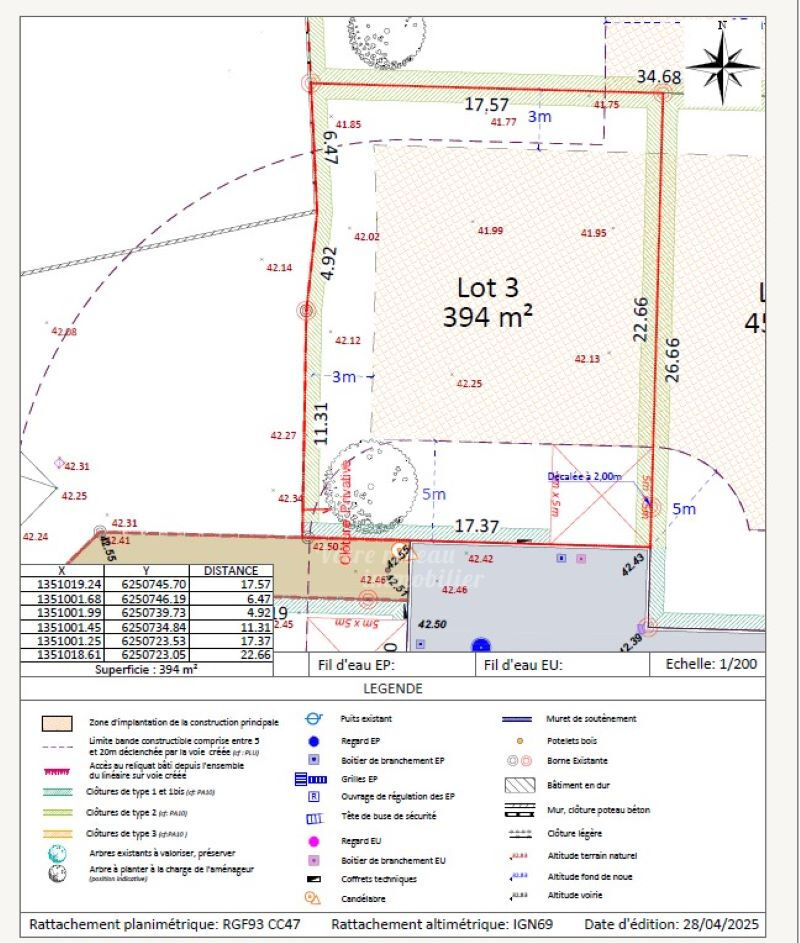 Photo TERRAIN GRANDCHAMP-DES-FONTAINES - 394 m2 image 2/2