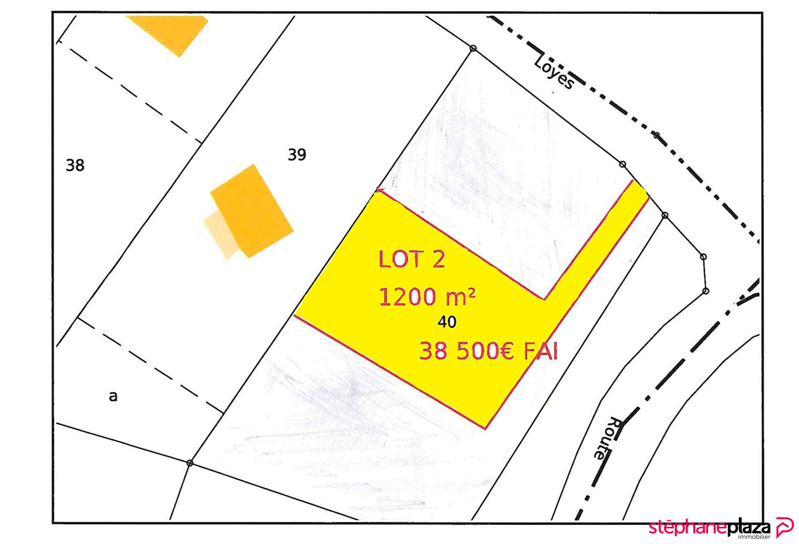 Photo Terrain à bâtir - Sermentizon lot 2 1040 m2 image 2/6