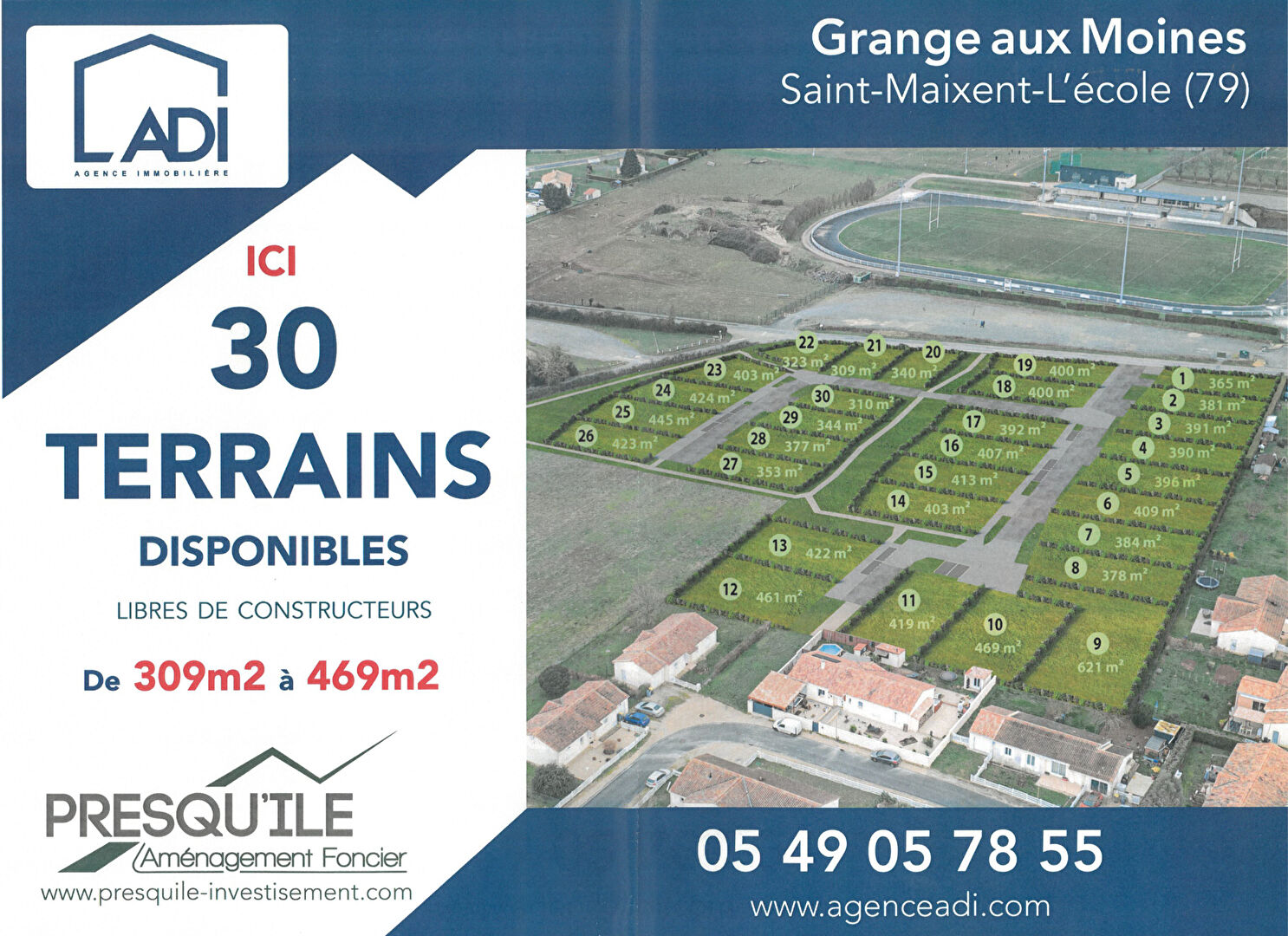Terrain Saint Maixent L Ecole 400 m2