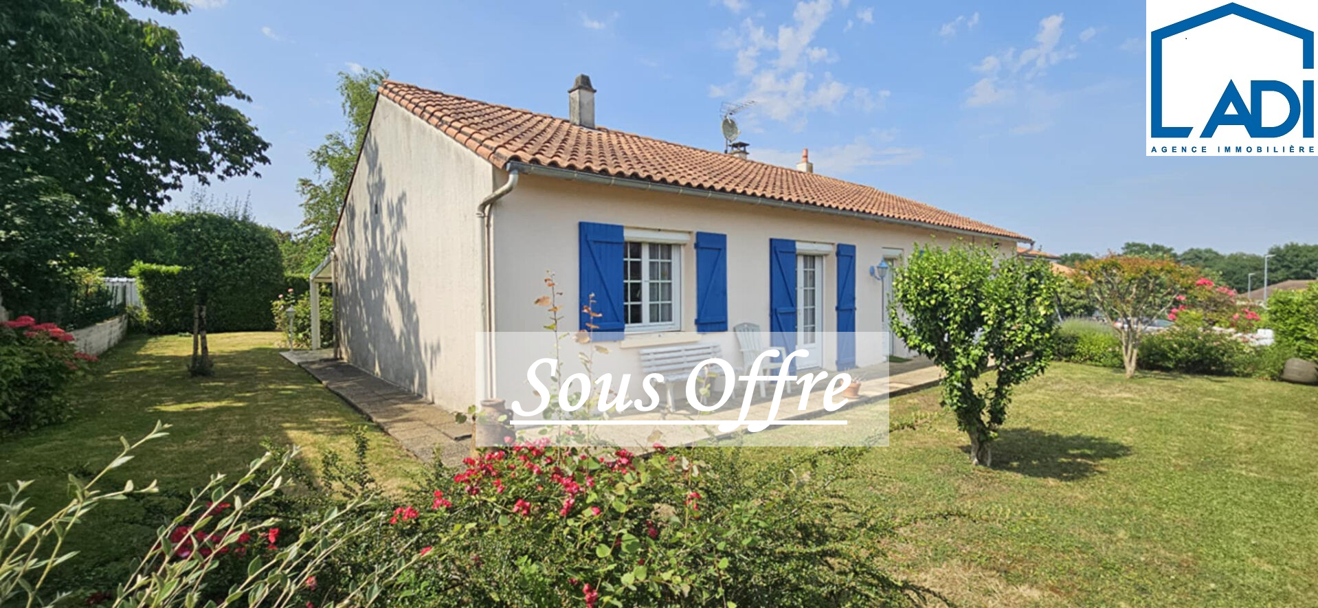 En exclusivité, idéalement situé, au calme et de plain pied,